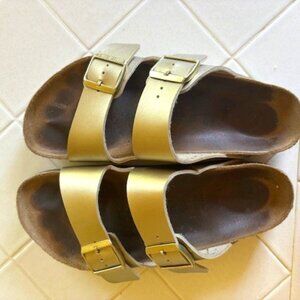 Gold Birkenstocks